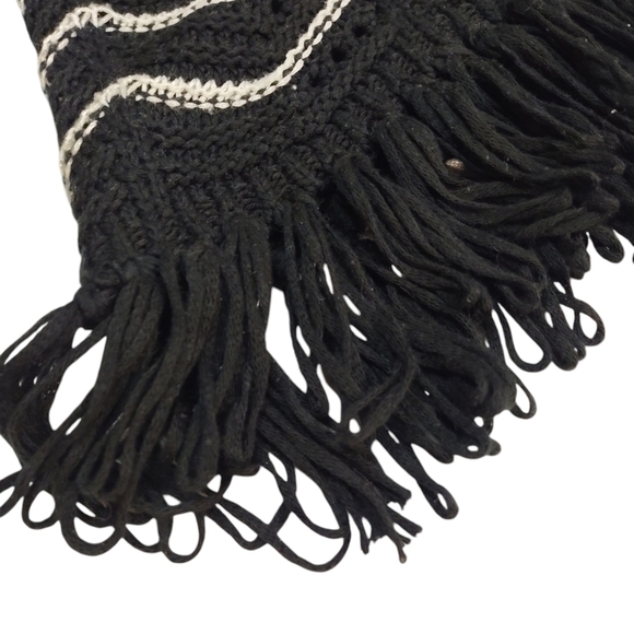 Ruby Rd. Sweater Women's Black White Fringed knit Sweater Size 2X - Picture 6 of 9
